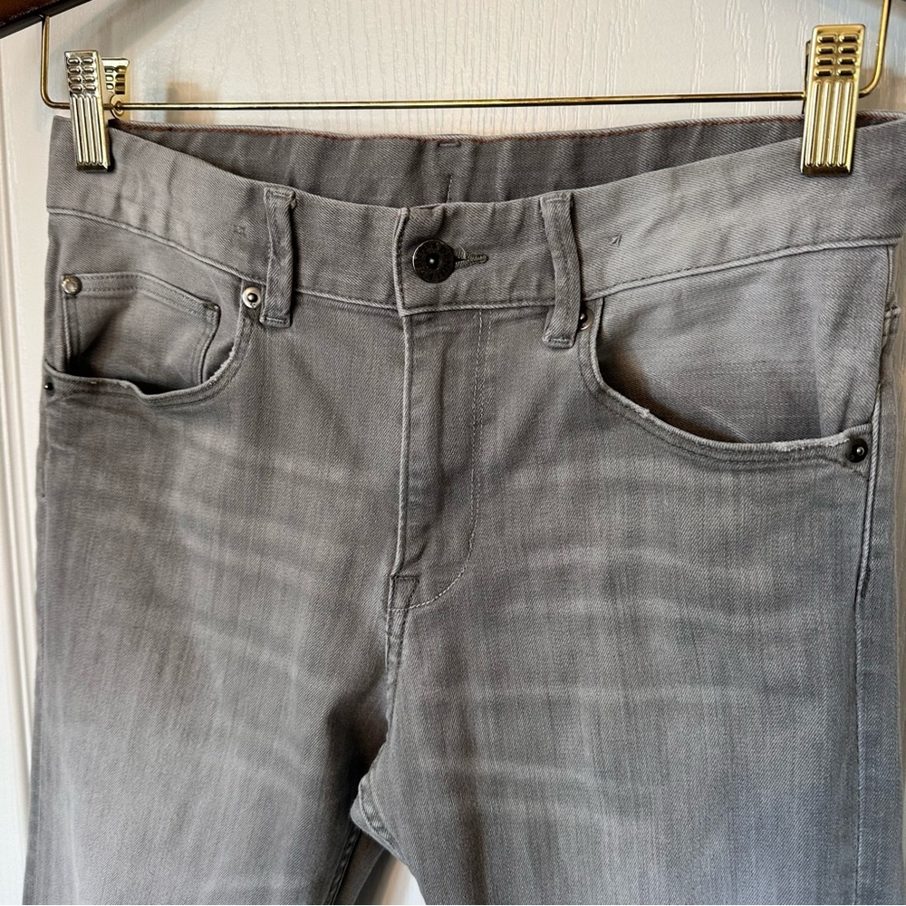 H&M KIDS Gray distressed Jeans adjustable waist skinny fit sz 11/12 youth A01341